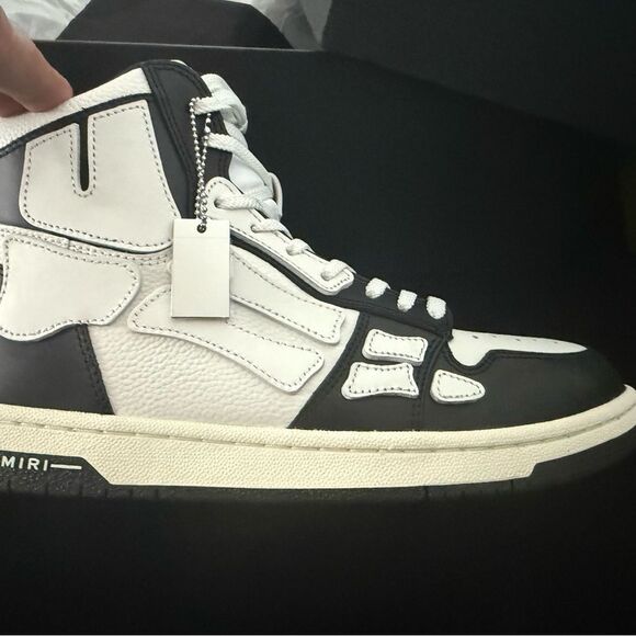 Brand new with box Men's Amiri  Black and White High-Top Sneakers - Picture 1 of 5